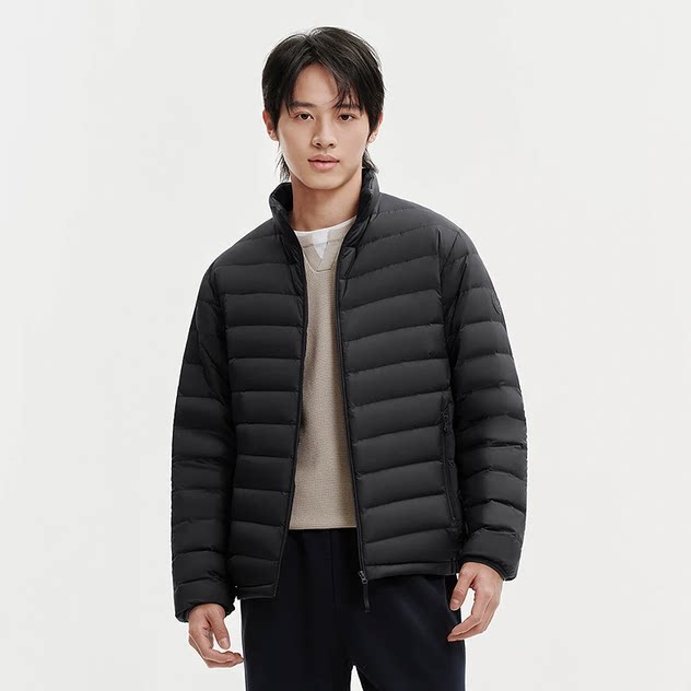 [排骨羽绒服]波司登2026新款男士短轻薄三防羽绒服外套立领90绒