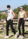 Tianshuang couple's ice-sensitive quick-drying pants for men and women, thin sunscreen and versatile casual and fashionable sports pants 06 men and 08 women