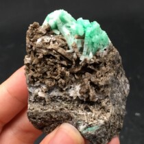 Rare varieties of brown beryl green emerald natural mineral crystal specimens strange stone ornaments collection