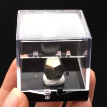 Spanish Dodecahedral pyrite natural mineral crystal Cat mine geological science teaching with box random hair