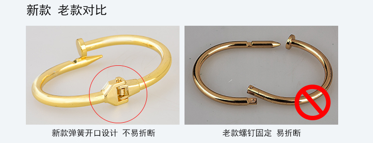 Vòng tay móng tay châu Âu và Mỹ GD với cùng một đoạn Nâng cấp mới mùa xuân nam và nữ sinh viên Nhật Bản và Hàn Quốc xu hướng đơn giản vòng tay kim cương