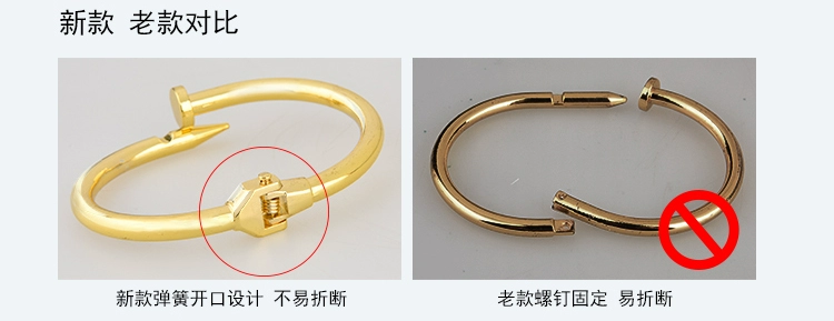 Vòng tay móng tay châu Âu và Mỹ GD với cùng một đoạn Nâng cấp mới mùa xuân nam và nữ sinh viên Nhật Bản và Hàn Quốc xu hướng đơn giản vòng đeo tay nữ