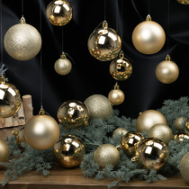 3CM-60CM Christmas ball golden large hanging ball silver matte electroplated ball Christmas tree decoration pendant