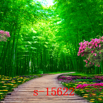 Anchor live broadcast background cloth Douyin Kuaishou shooting video photography wallpaper exterior scenery rapeseed 3D stereoscopic background