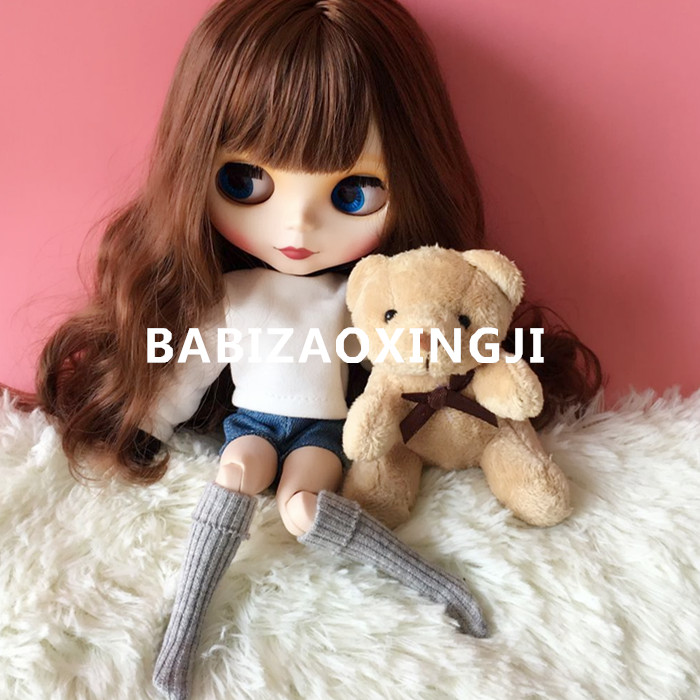 Blythe vải nhỏ barbie đào azone kẹo màu vớ búp bê phụ kiện vớ 6 điểm bé có thể mặc quần áo búp bê