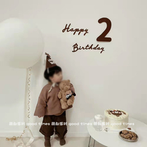 The Cute Uncle Party ~ Ins Wind Small Red Book Co-Style Birthday Decoration Placement Scene For The Same Café