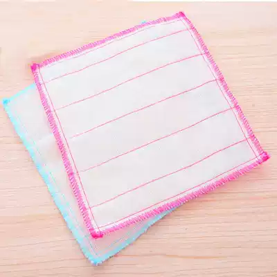 Rag Absorbent non-stick oil cotton yarn dishwashing cloth Kitchen cleaning dishwashing towel thickened cleaning cloth rag