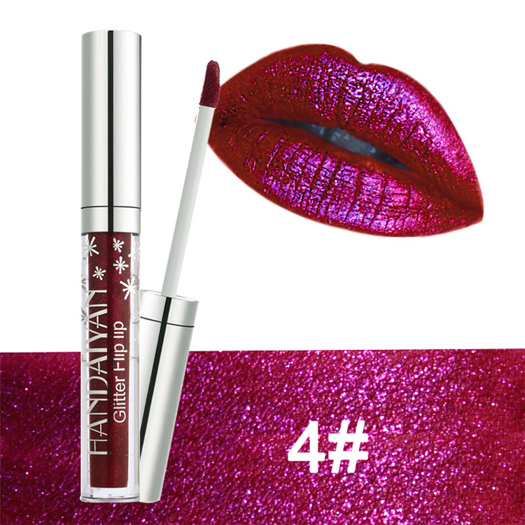 Chameleon glimmer son bóng không dính cup son 抿 抿 Son bóng kim cương son bóng dễ tô màu - Son bóng / Liquid Rouge 	son bóng l.a color	