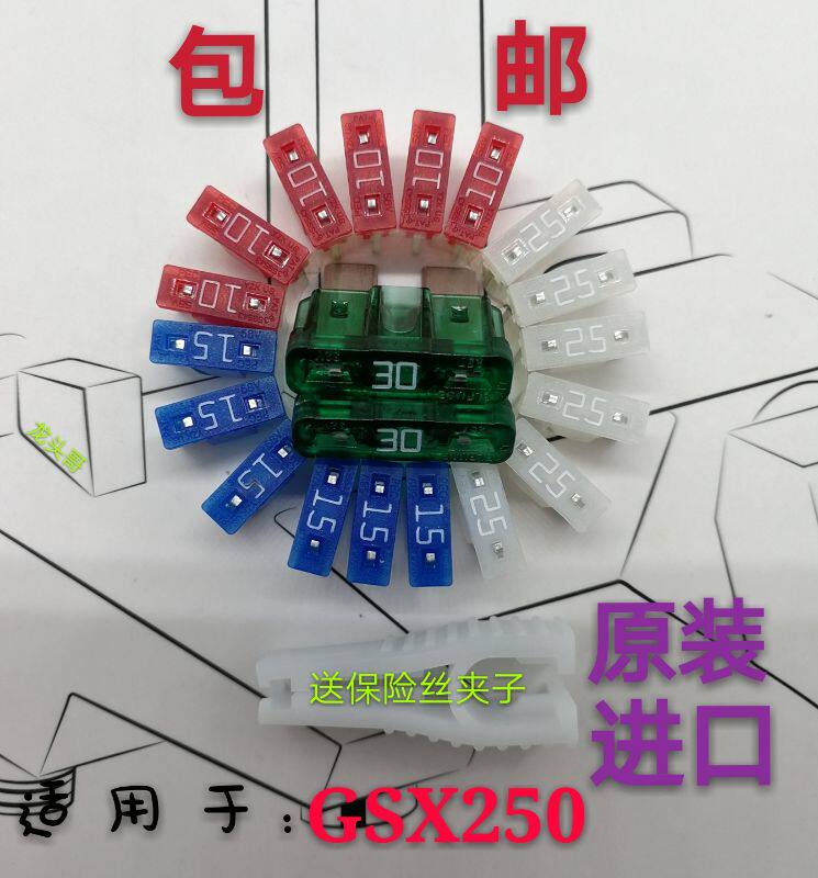 GSX250DL650 Locomotive Mini Import Inserts 10a15a25a30 Security Adventurer Set of 20