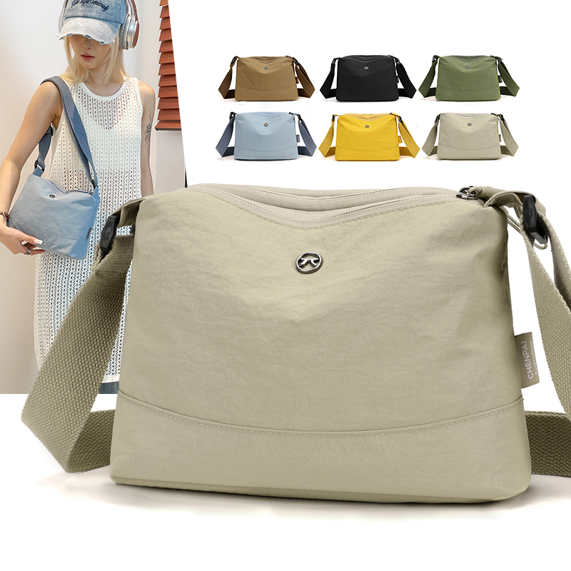2025 New Women's Multi-Layer Oxford Canvas Bag, Fashionable and Versatile Shoulder Bag, Waterproof Nylon Casual Crossbody Small Bag