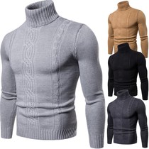 Men winter warmth turtleneck sweater pullover knitwear sweater