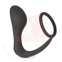 men climax fantasy silicone male prostate massager cock ring