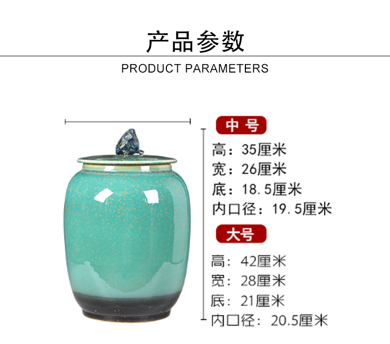 Barrel ricer box household moisture meters cassette cover 20 jins jingdezhen ceramic grain flour tea rice storage tank