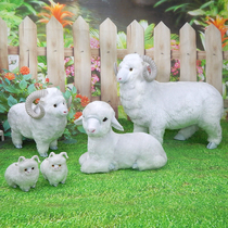 Simulation sheep model Plush toy Sheep little sheep doll will call the sheep doll ornaments simulation sheep model