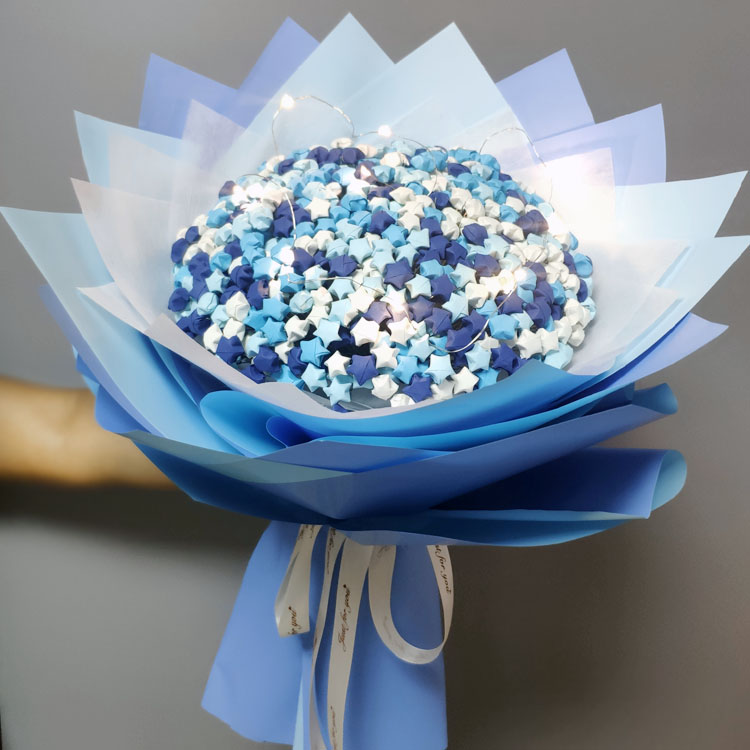 Star bouquet diy material full set of handmade materials star origami vibrato with the same paragraph for girlfriend gift