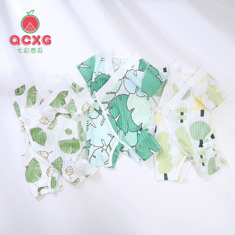 Baby wear clothes summer newborn clothes pure cotton conjunction clothes summer baby boy's thin sleeve clothes