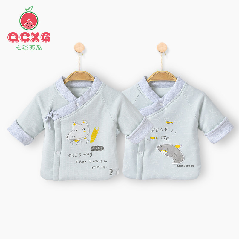 Newborn baby clothes monk clothing newborn baby bottoming warm quilted top baby autumn and winter one-piece underwear