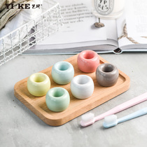 Yike Japanese-style creative toothbrush holder Ceramic tooth holder Fashion personality simple toothbrush holder Couple toothbrush base holder
