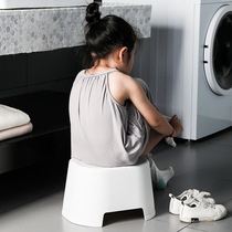 Small stool Plastic bench Household childrens stool Adult thickened non-slip foot rubber stool Foot baby low stool bath