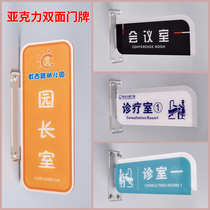 School class House plate acrylic double side side installation office door plate customization General Manager Department room card grade classroom House card kindergarten cartoon class hospital department can be replaced and listed custom