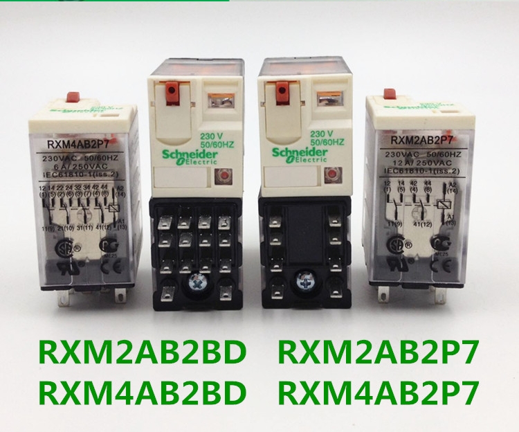 Schneider intermediate relay RXM4AB2BD RXM4AB2P7 voltage self-selected DC24V AC230V