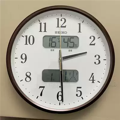 Seiko Seiko wall clock Wall watch calendar Temperature and humidity automatic time radio wave wall watch BC405