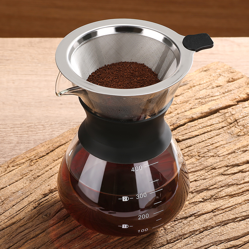 Coffee Maker American Hand Punch With Scale Extraction Cup Teapot Funnel High Boron Silicon Glass Jug Integrated Jug Home Suit