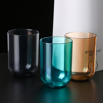 Home Transparent Wash Cup Lovers Toiletries Cup Pure Color Anti-Fall Net Red Light Lavish Travel Mouth Cup Minimalist Toothbrush Cup