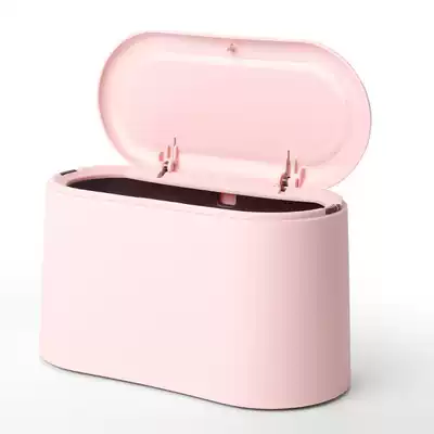 Desktop trash can Household kitchen paper towel basket classification Outdoor dormitory bed trash can cute girl bedroom without lid