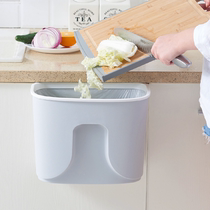 Kitchen trash can Cabinet door-mounted household stove wall-mounted garbage basket seam special hanging storage bucket