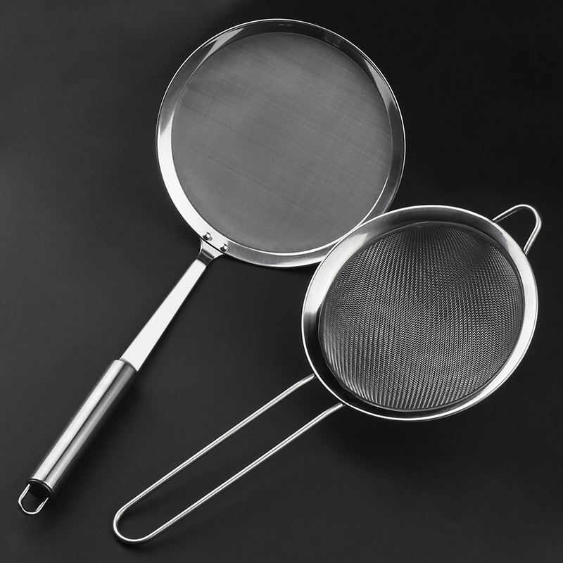 Leaking spoon Home Kitchen Kitchen Hedge filter Strainer Mix Noodles Small Stainless Steel Fried Ultrafine Mesh Sifter Filter Oil Drain