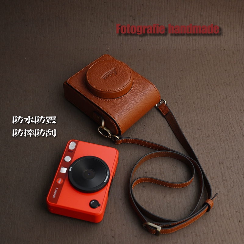 Leica Sofort2 Instant Camera Handmade Genuine Leather Camera Bag Base Protective Case Leather Strap