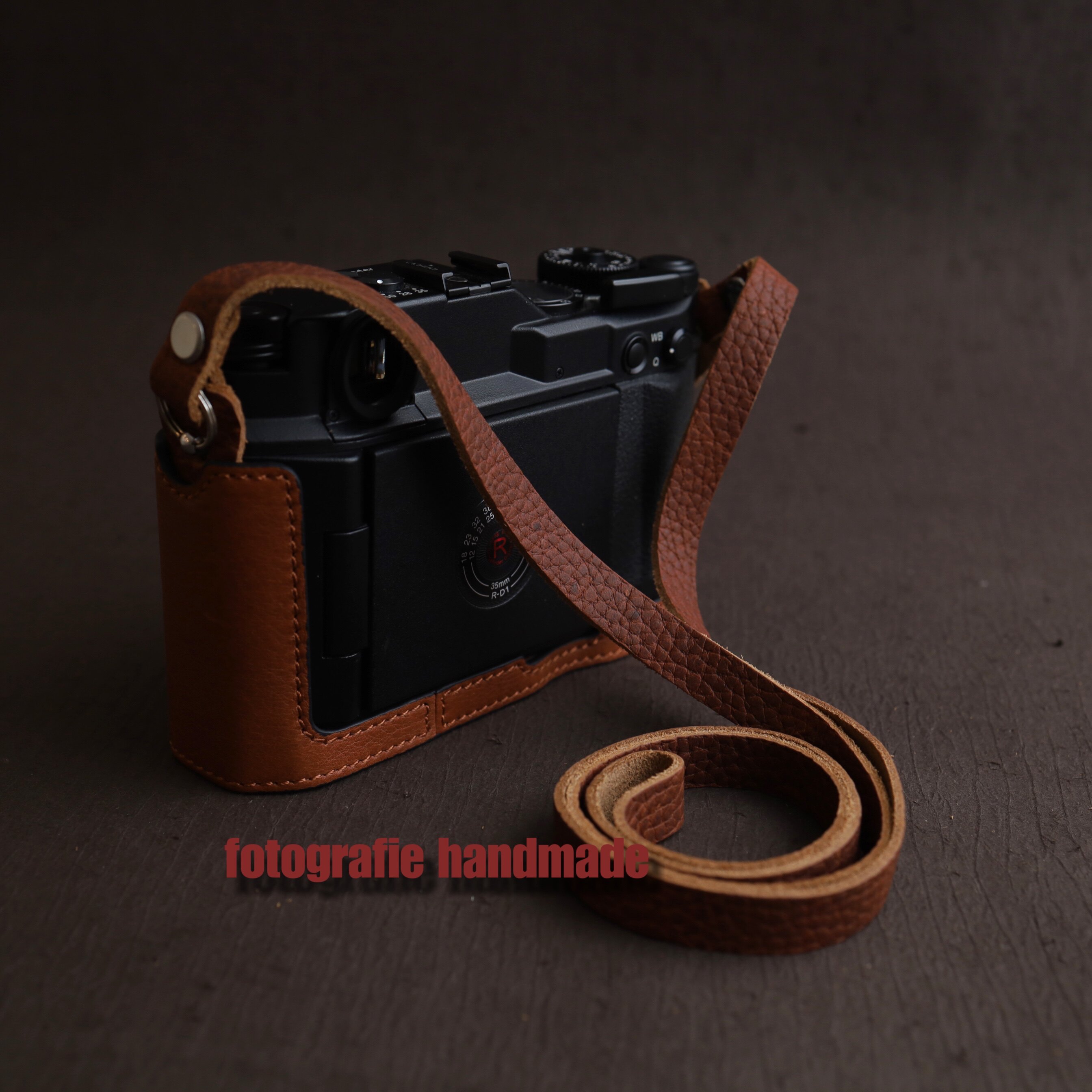 handwork Photo Camera Genuine leather cowhide Bag Body BOX Case