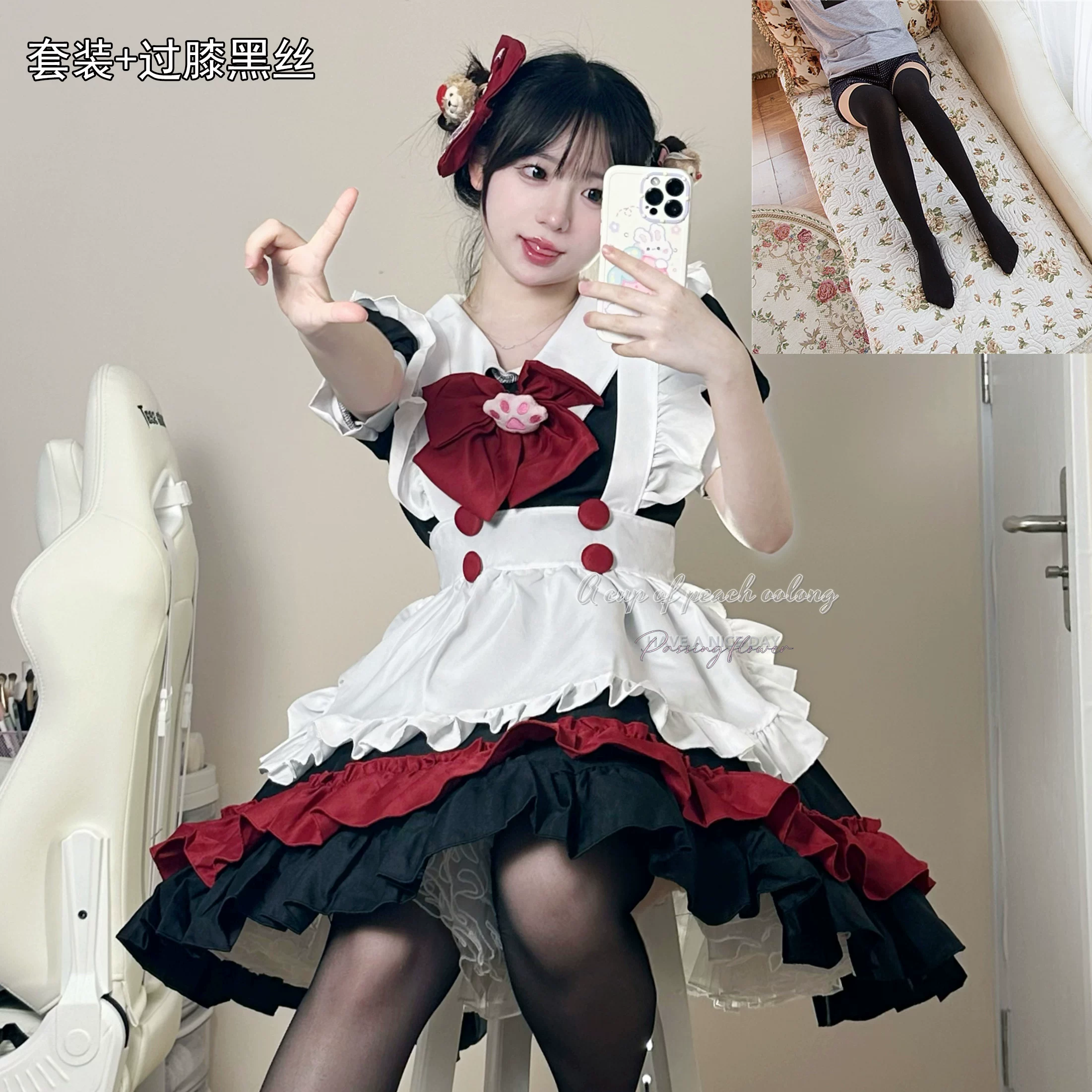Милое платье, комплект, хэллоуин, косплей, стильLolita
