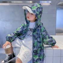 Children sunscreen boy Summer 2022 new ice silk air conditioning cardiovert street breathable light and thin sun protection jacket tide