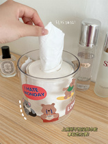 Face towel wall-mounted storage box towel bathroom storage rack paper tube paper box wall-mounted transparent paper box