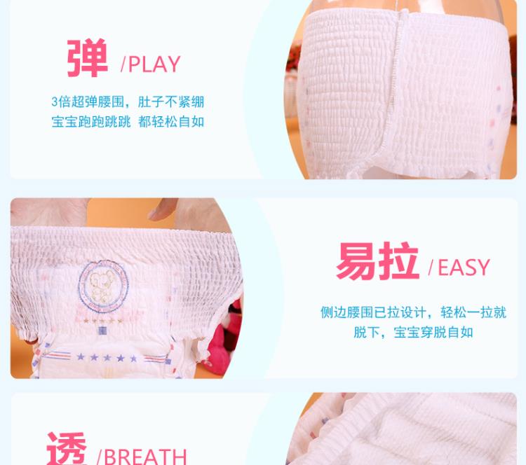 Quần bé gái siêu mỏng siêu mềm thân thiện với quần lót XL / M / L / XXL bỉm moony size s
