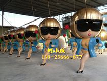 Commercial Finance Dance Art Center Dancing Ballet Little Girl Sculpture Fiberglass Dancer Cartoon Doll Image