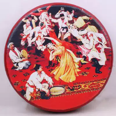 Xinjiang tambourine Uighur handmade national musical instruments Painted Maxi Laifu tambourine National hotel decoration tambourine
