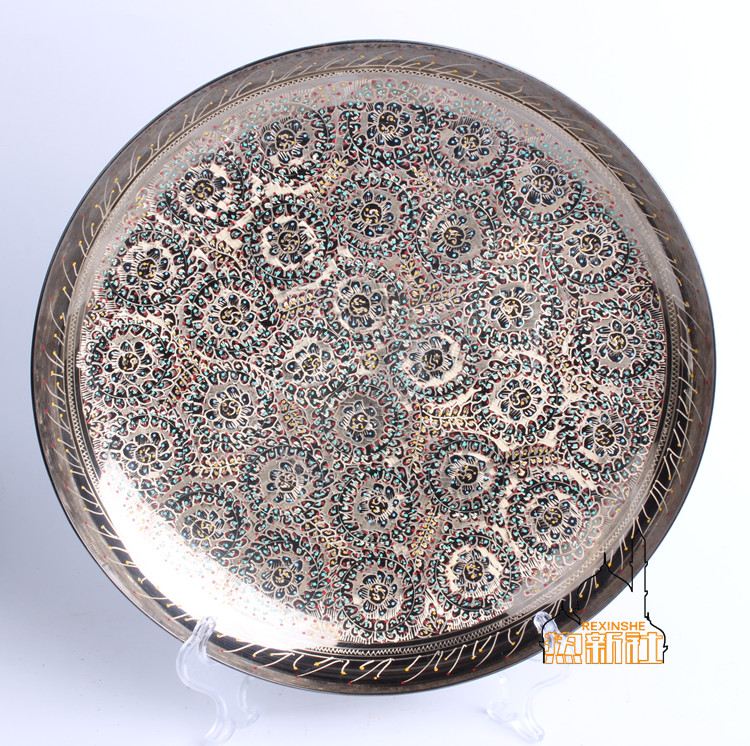 Pakistan Bronze Color Dot Hanging Plate Is All Handmade Home Hotel Restaurant Styling Decoration Boutique Hanging Plate