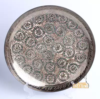 Pakistani bronze color point hanging plate handmade home hotel dining room modeling decoration boutique hanging plate