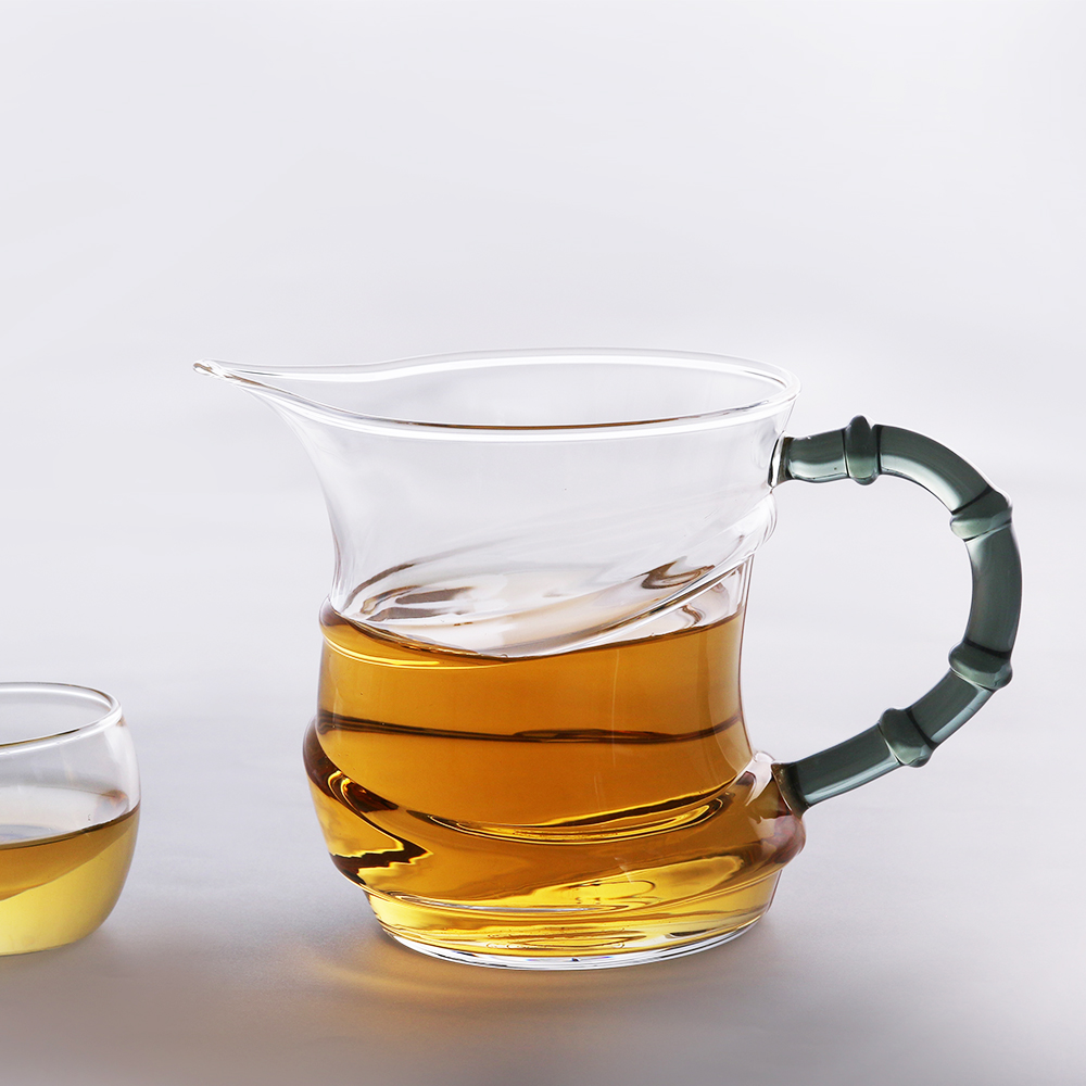Ya-house kiln new Yazhu Kuo Cup glass heat resistant tea division tea machine for large tea haikung fu tea set recommended for genuine