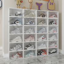 aj shoes box containing box sneakers anti-oxidation shoes cabinet transparent shoes containing plastic acrylic mesh red collection shoe wall