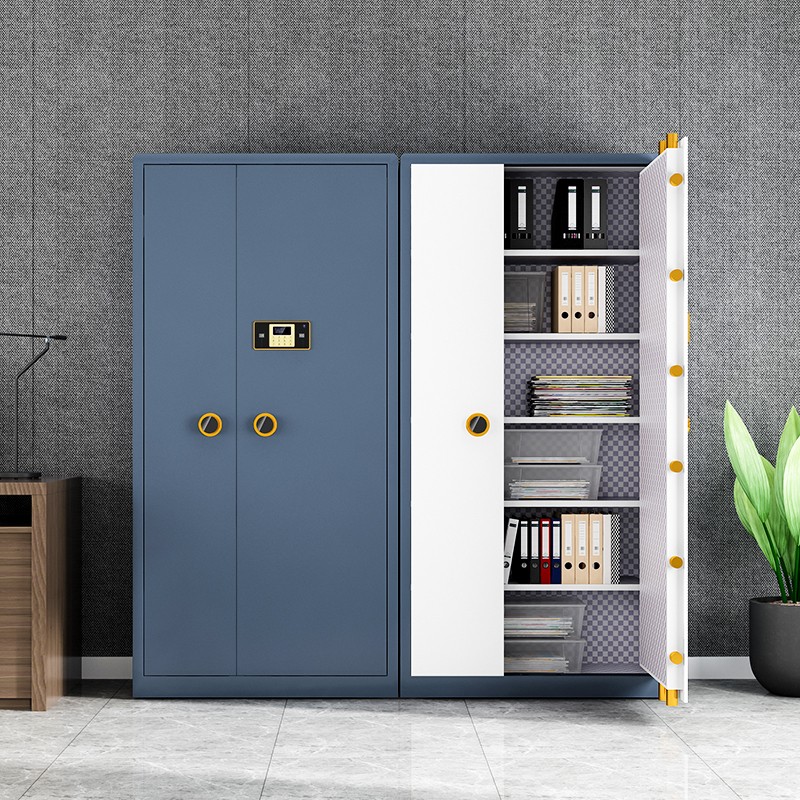 Large electronic fingerprint secret cabinet password file cabinet household anti-theft all steel National Bao fingerprint lock safe