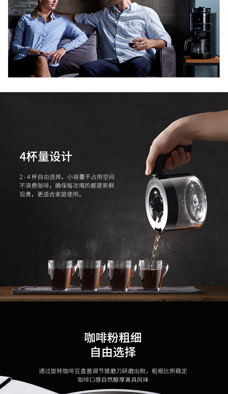 Máy pha cà phê Mo Fei MR1102 Mofei của Anh hoàn toàn tự động xay hạt cà phê mới nấu của Mỹ - Máy pha cà phê máy pha cà phê văn phòng
