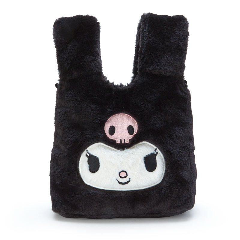 ins fall winter style small devil cute teenage girl hearts cartoon plush face shaped horse chia hand handle carry diagonal satchel
