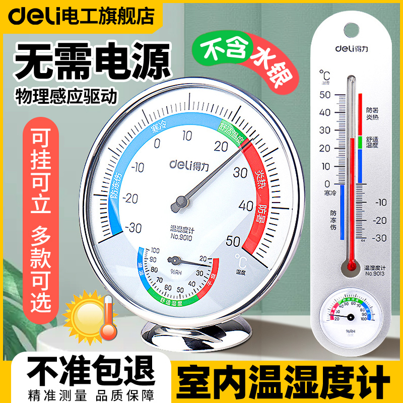 The Right-hand Thermometer Home Indoor outdoor Precision Domestic Baby Room warm and wet dual-use greenhouse Temperature and humidity meter can be suspended