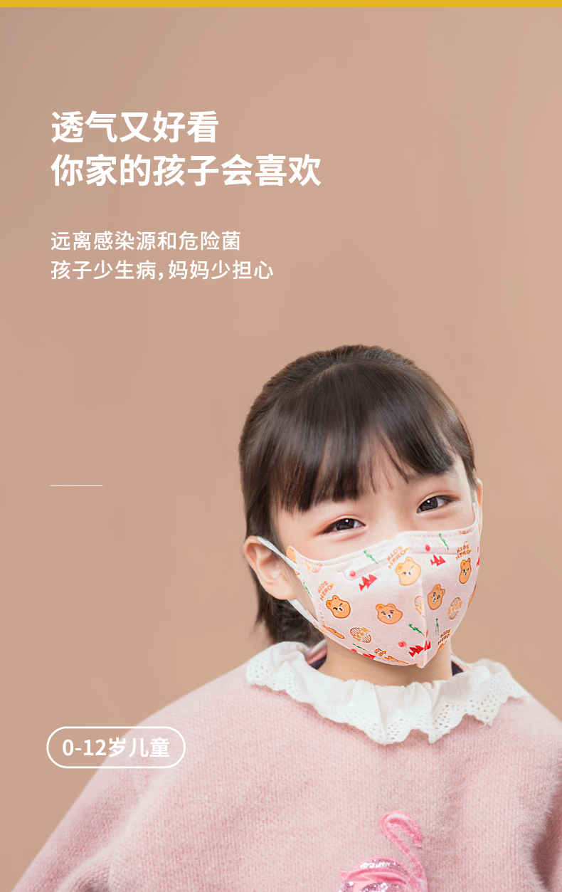 松研 3d立体儿童口罩 50支 图3
