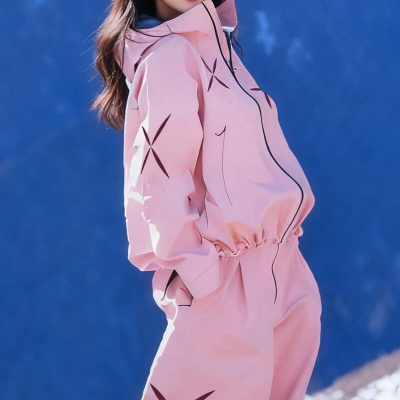 Ldab Pink Ski Suit Set for Women 2026 Autumn and Winter New Outdoor Windproof and Waterproof Dopamine Snowboard Jacket and Pants Ldab Pink Ski Suit Set for Women 2026 Autumn and Winter New Outdoor Windproof and Waterproof Dopamine Snowboard Jacket and Pants