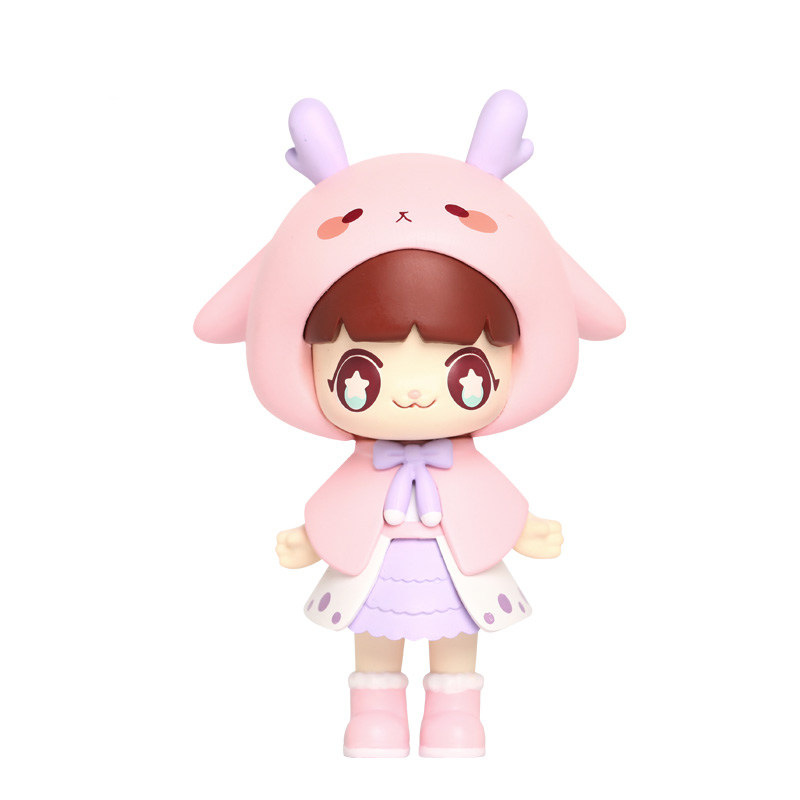 Kimmy Miki Animal Series Blind Box Cute Girl Catwoman Model Doll Mini Fox Ornament Gift